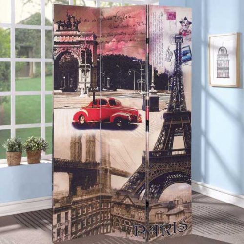 Red Car Paris Screen Room Divider in Portland OR