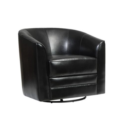 Milo Black Swivel Chair - Discount Furniture at The Furniture Shack in Portland OR off Airport Way