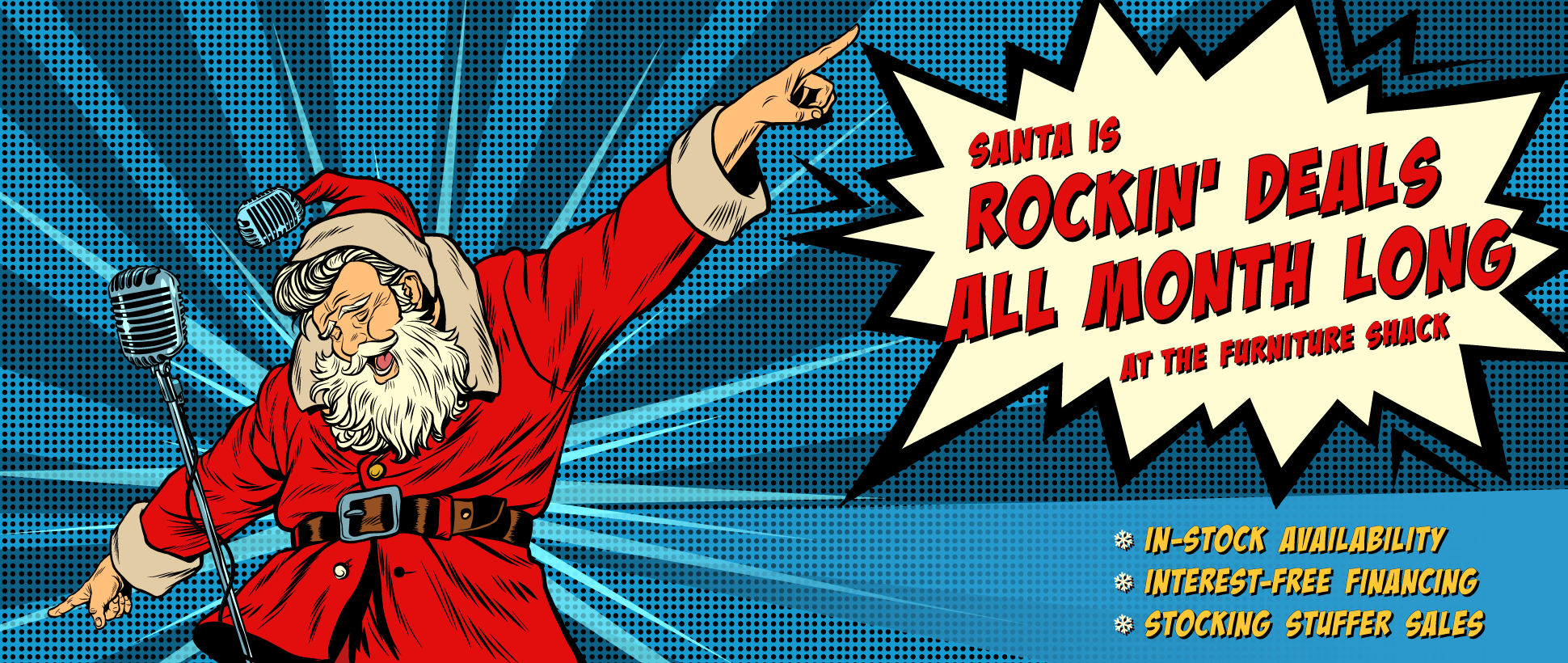 santa-rockin-specials Santa is Rockin' Deals all Month Long at the Furniture Shack