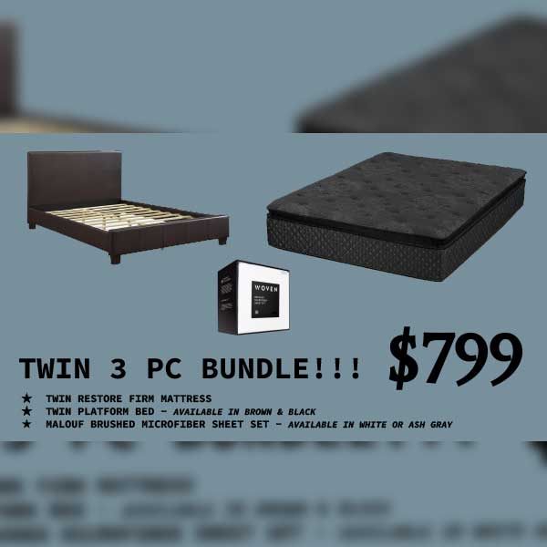 3 pc Twin Firm Bundle - The Furniture Shack - Discount Furniture