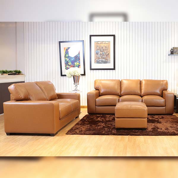 Monna Leather Sofa Set