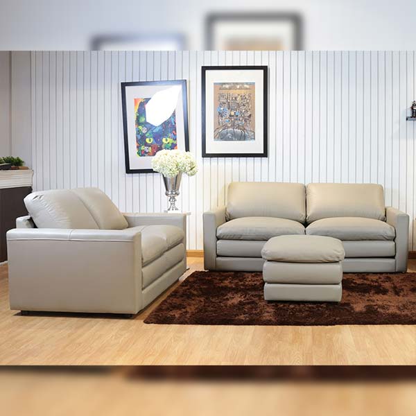 Spike Leather Sofa Set