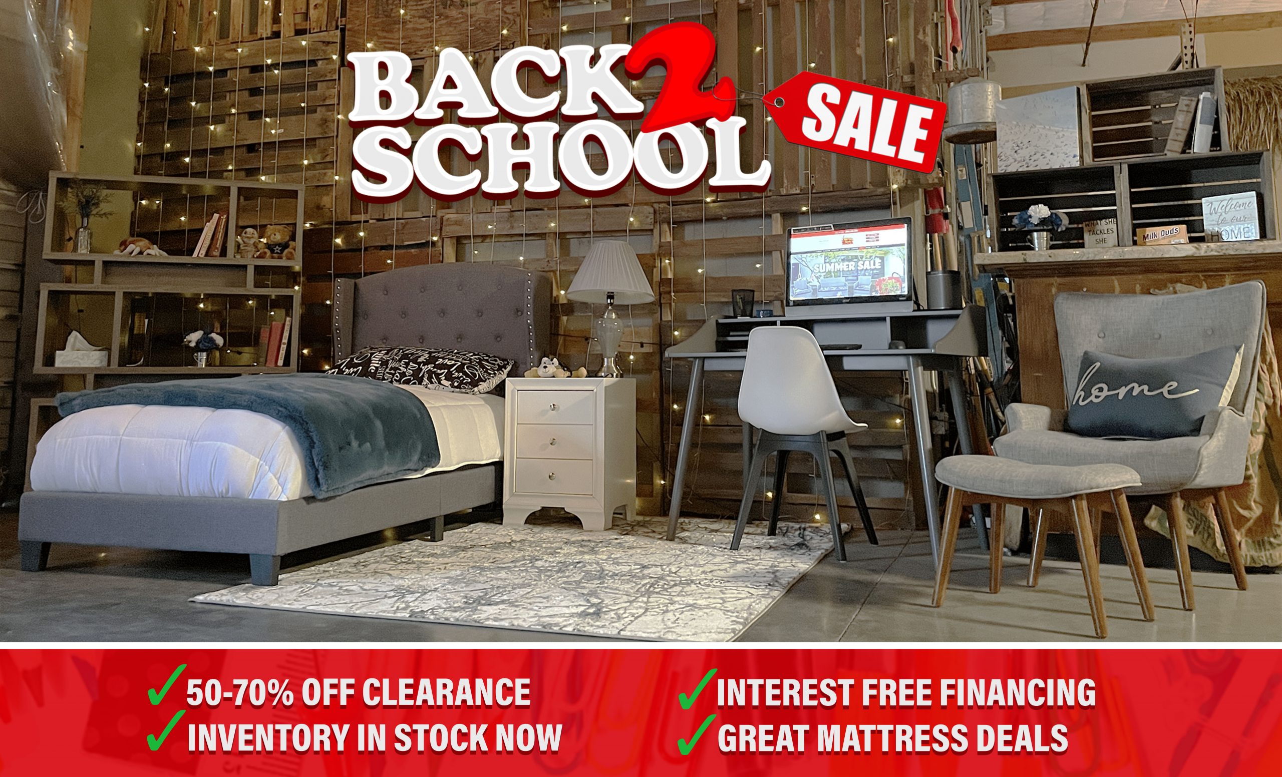 Back to School Sale at The Furniture Shack serving the entire Portland OR and Vancouver WA areas.