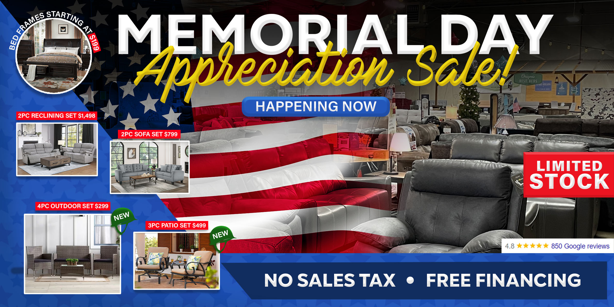 Memorial Day Sale at The Furniture Shack in Portland